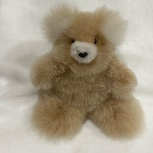 Genuine Alpaca Fur Teddy Bear 8" - Handmade Peru
